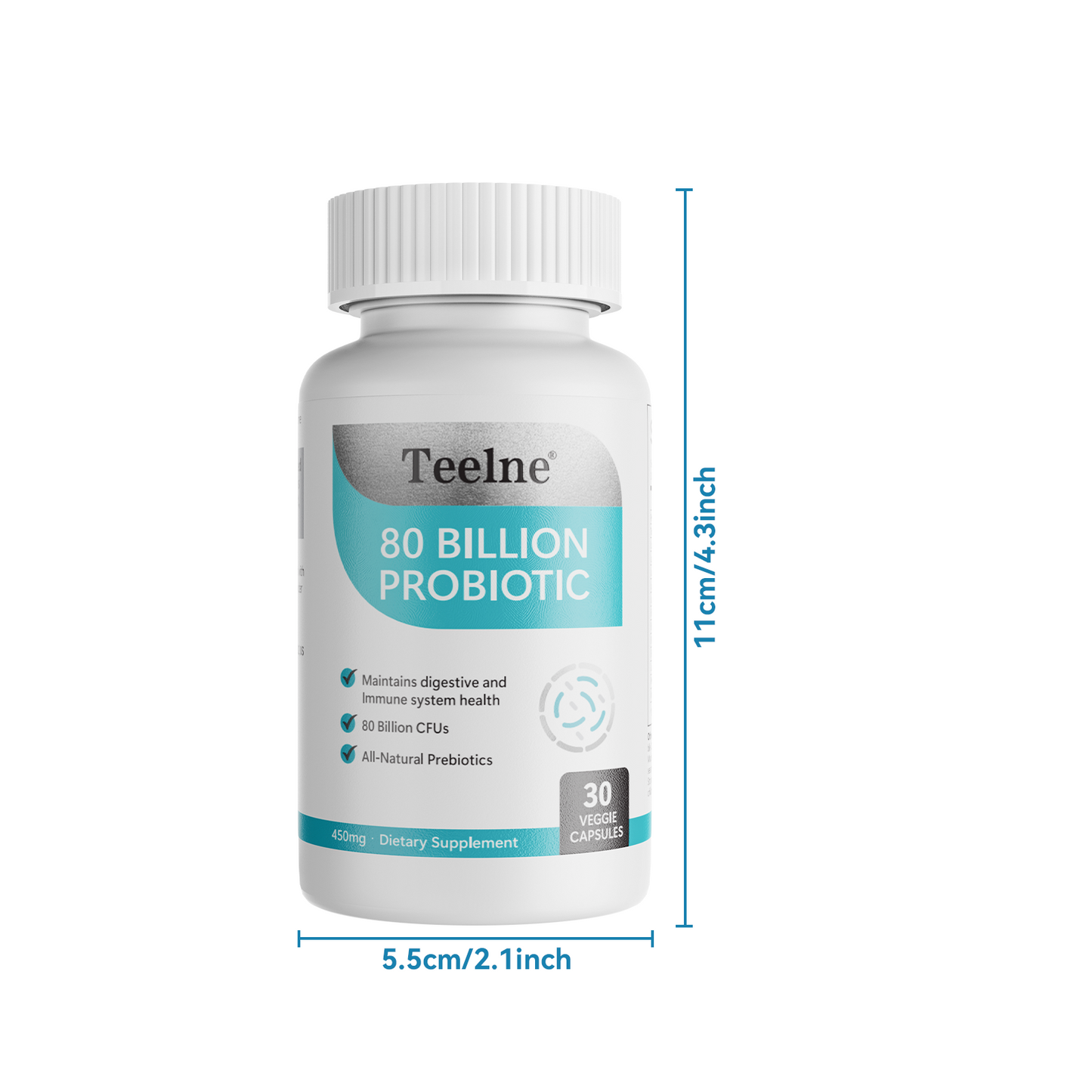 Teelne Probiotics, 30 - Capsule Bottle for Men's And Women's Immune And Digestive Health - 16 Strains Of Probiotics - Shelf Stable