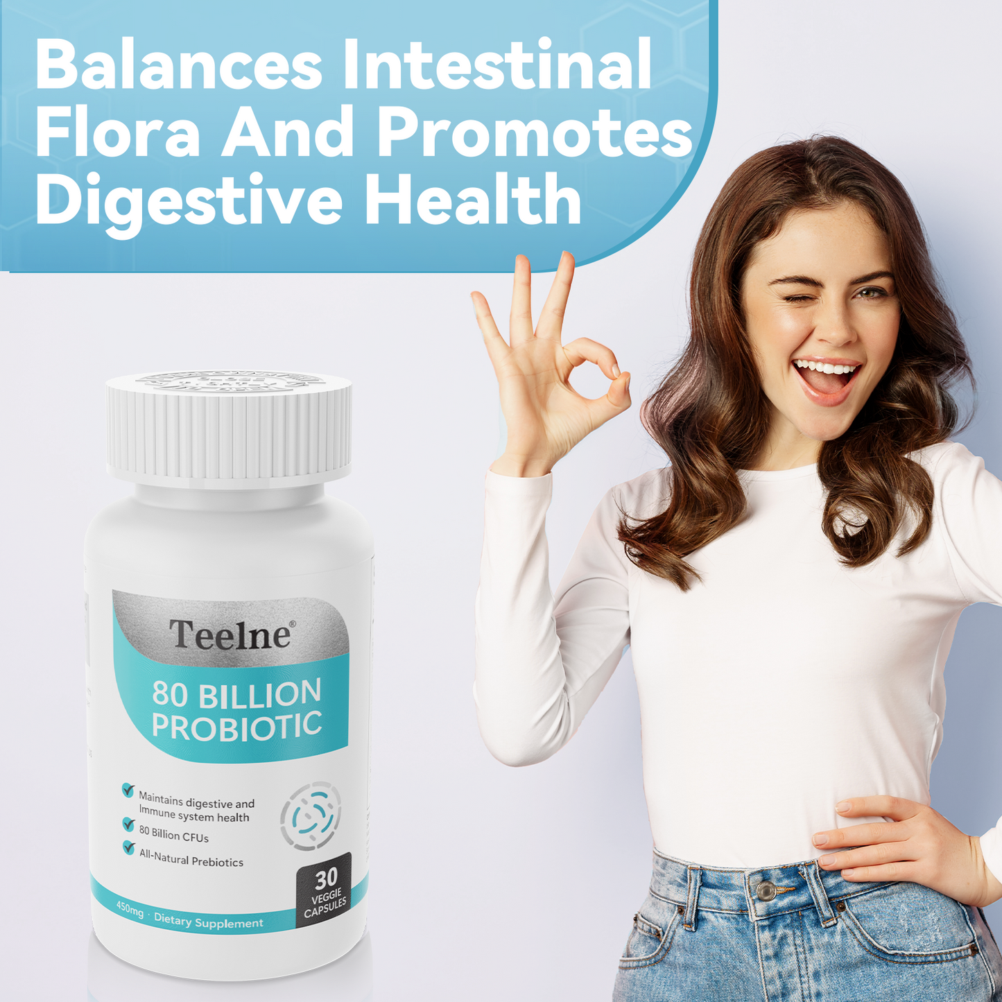 Teelne Probiotics, 30 - Capsule Bottle for Men's And Women's Immune And Digestive Health - 16 Strains Of Probiotics - Shelf Stable
