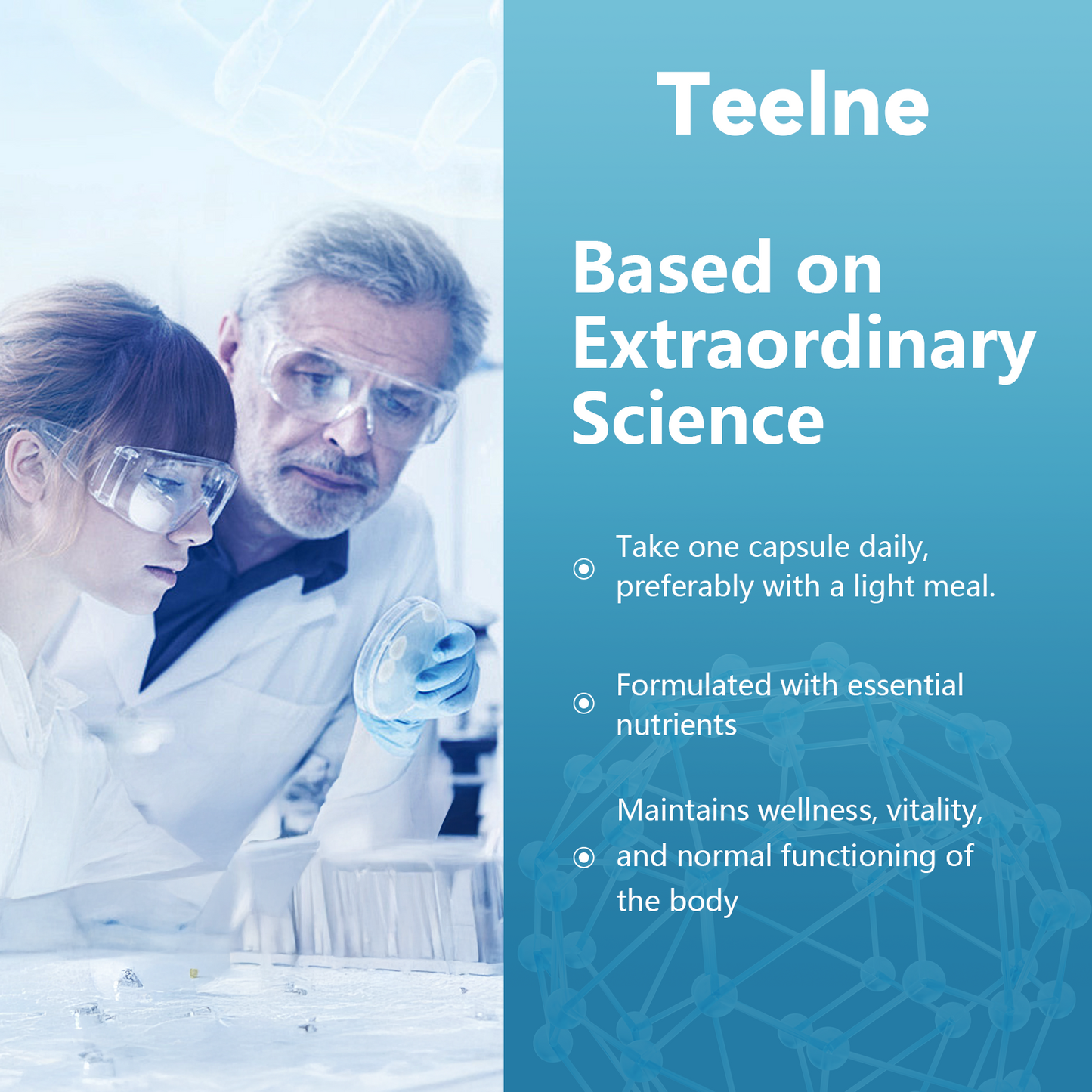 Teelne Probiotics, 30 - Capsule Bottle for Men's And Women's Immune And Digestive Health - 16 Strains Of Probiotics - Shelf Stable